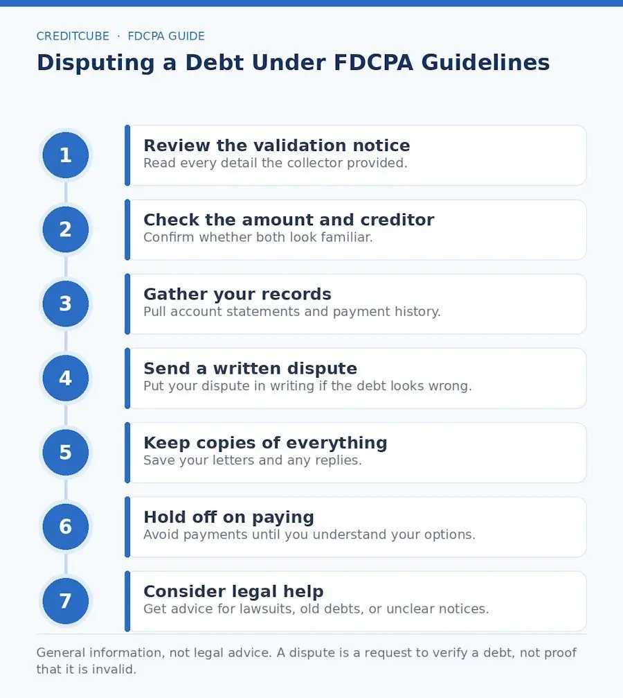 fdcpa dispute steps